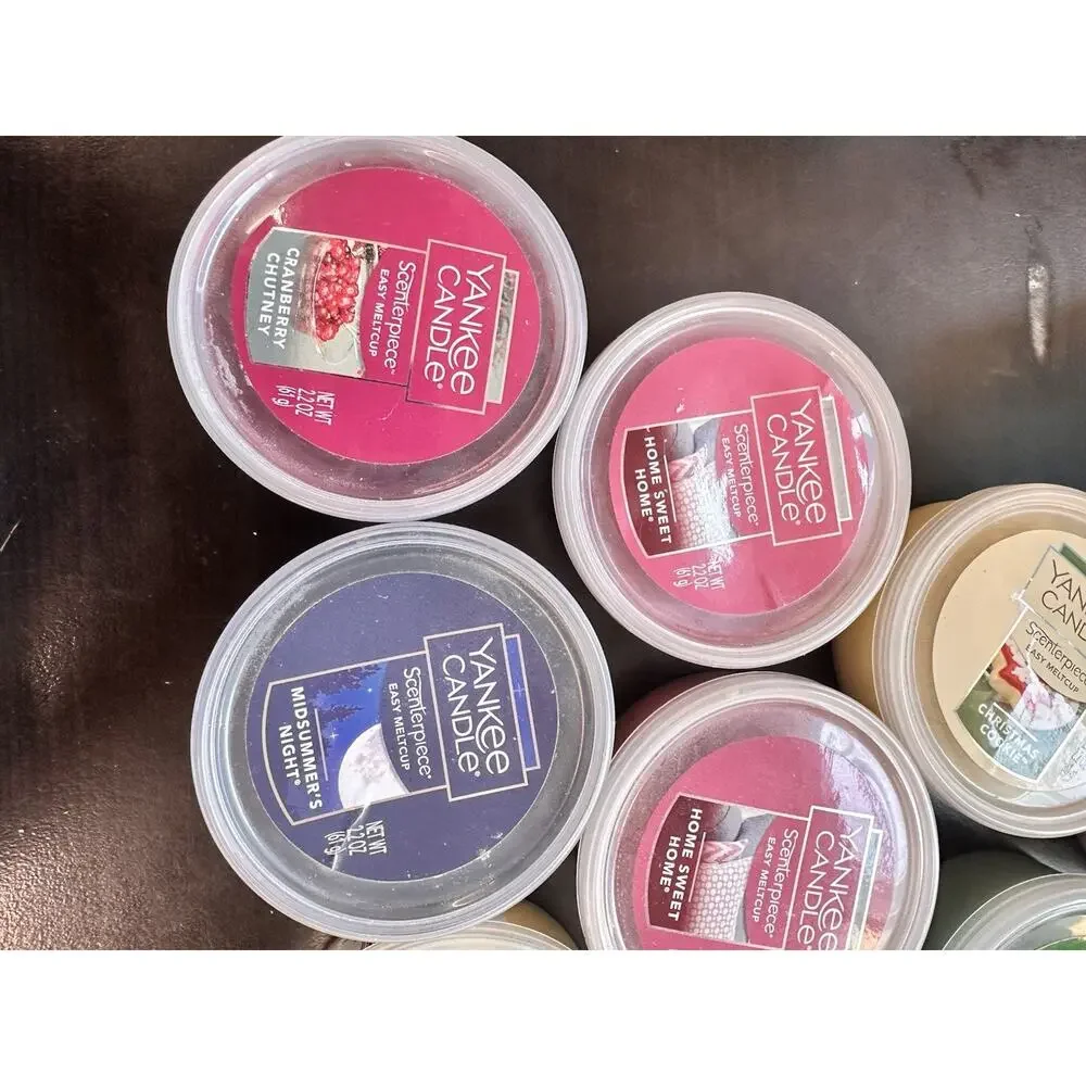 Lot Of 10 Yankee Candle Scenterpiece Easy Melt Cups 2.2oz (3 Discontinued Scents